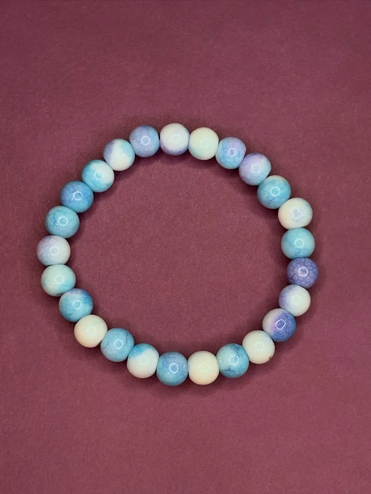 winter cotton candy bracelet — handmade bracelet by Beadiverse
