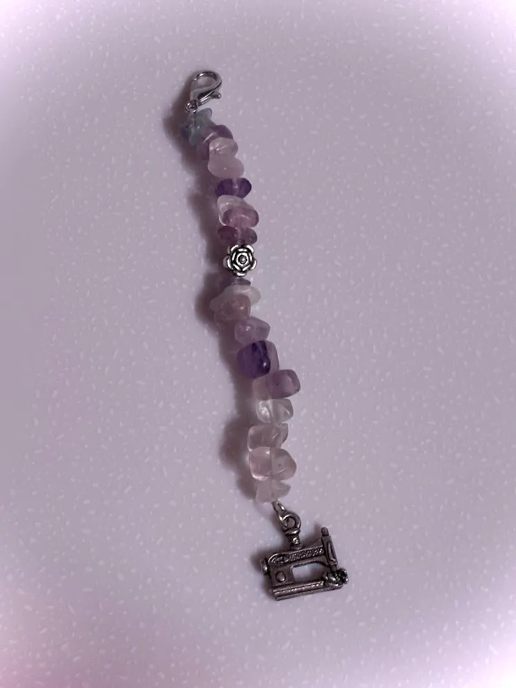 Seamstress keychain — handmade keychain by Beadiverse