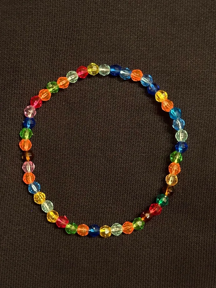 Rainbow drops bracelet — handmade bracelet by Beadiverse
