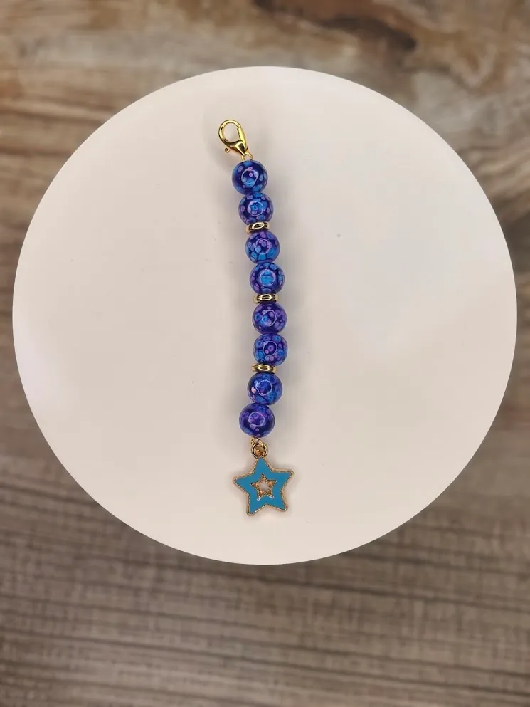 Toxic galaxy keychain — handmade keychain by Beadiverse