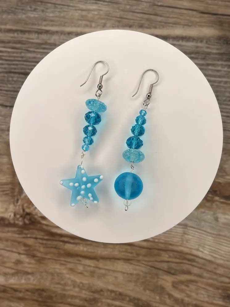 Sea glass earrings — handmade earrings by Beadiverse