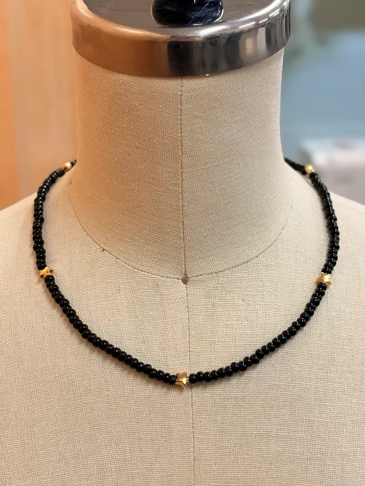 Into the night necklace — handmade necklace by Beadiverse