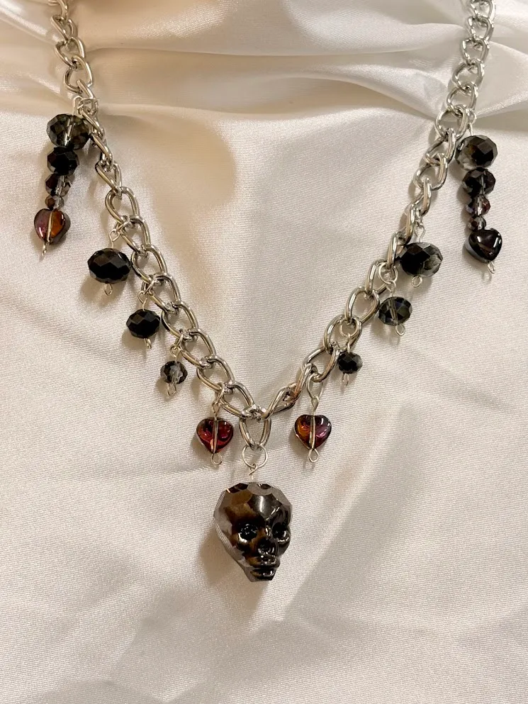 Black death necklace — handmade necklace by Beadiverse