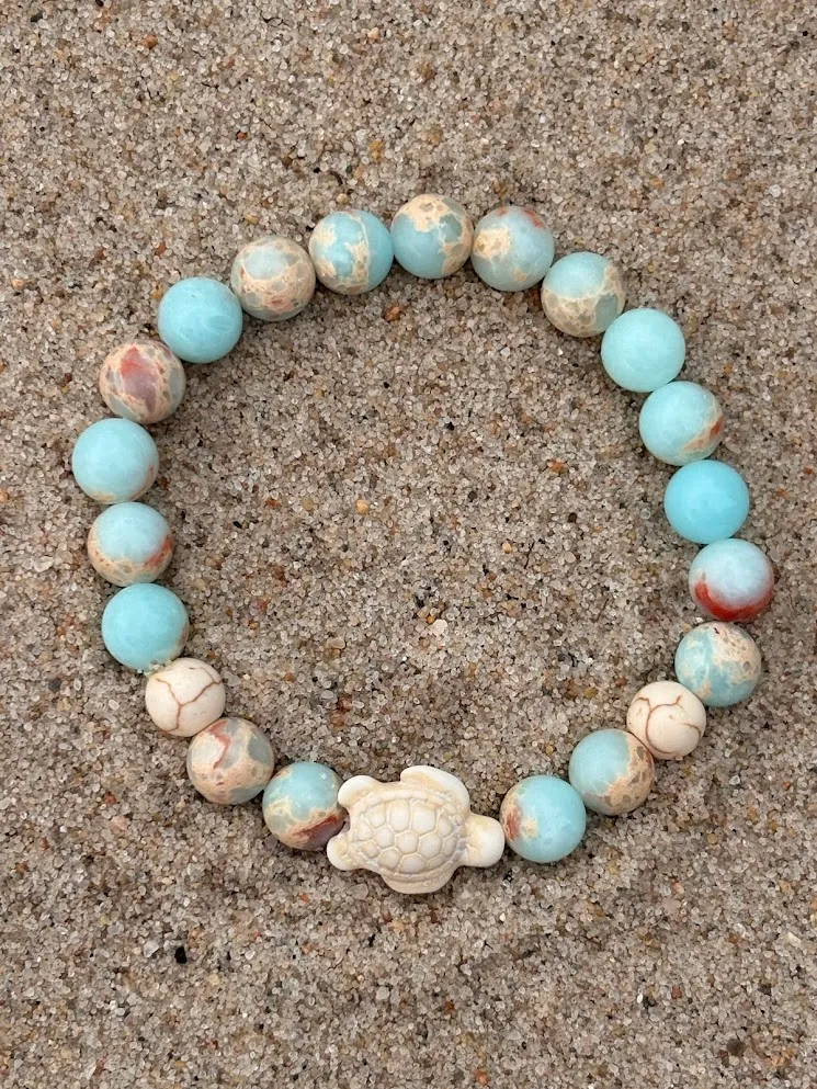 Turtle beach bracelet — handmade bracelet by Beadiverse