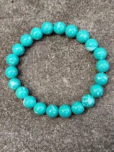 Teal stone bracelet — handmade bracelet by Beadiverse