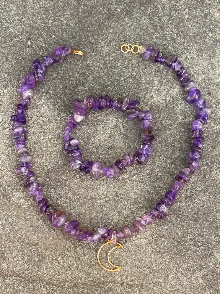 Moon crystal set — handmade set by Beadiverse