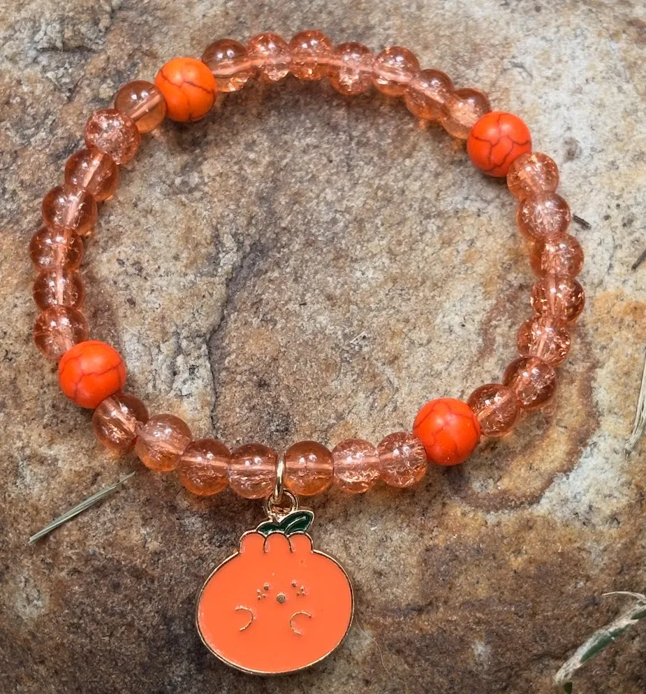 Orange bracelet — handmade bracelet by Beadiverse