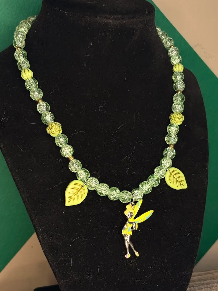 Tinker Bell necklace — handmade necklace by Beadiverse