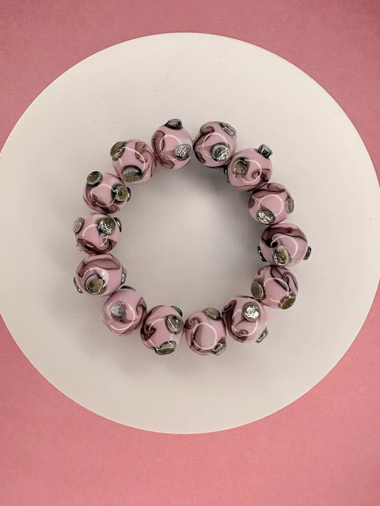 Pinkburst bracelet — handmade bracelet by Beadiverse