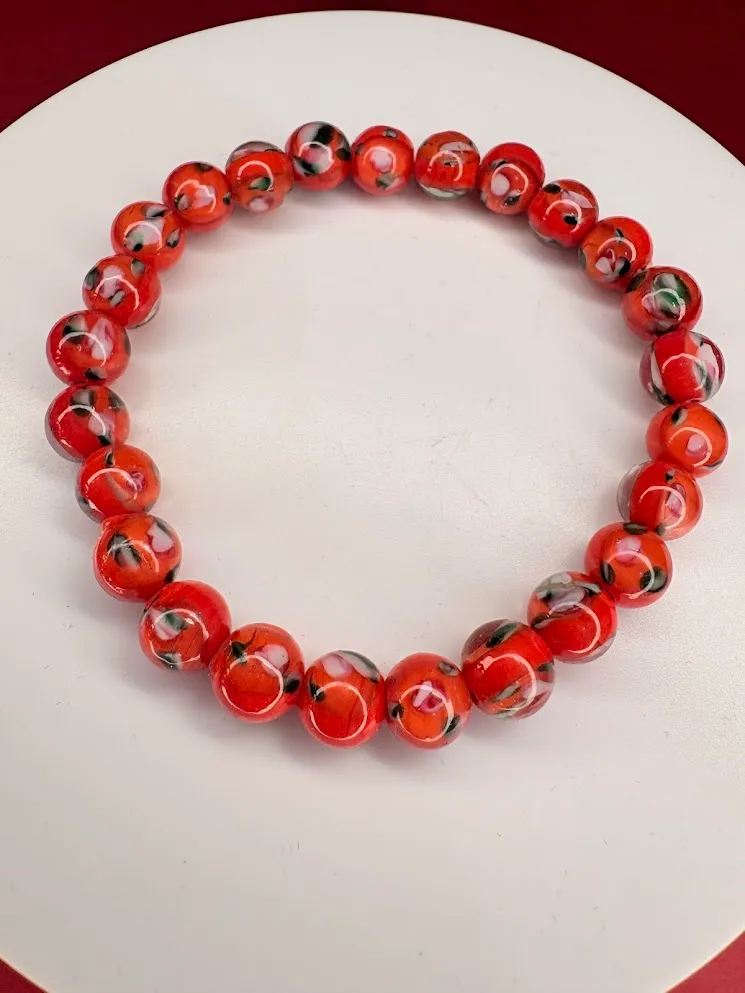 Red blossom bracelet 2