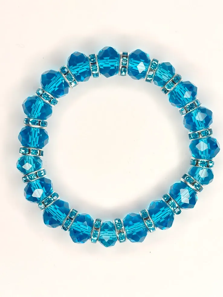 Blue ring bracelet — handmade bracelet by Beadiverse
