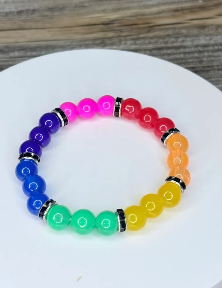 Over the rainbow bracelet — handmade bracelet by Beadiverse