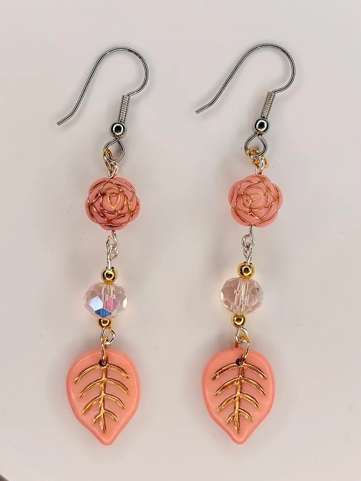Rose garden fairy earrings 2