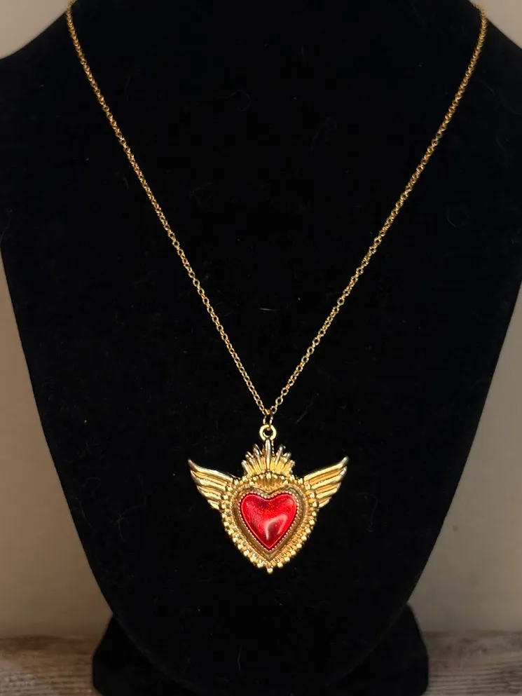 Golden pulse necklace — handmade necklace by Beadiverse