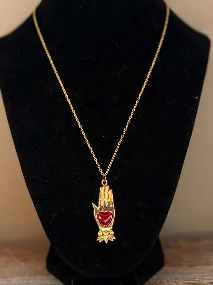 Loyal hand necklace — handmade necklace by Beadiverse
