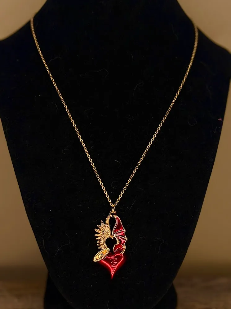 Divided soul necklace — handmade necklace by Beadiverse
