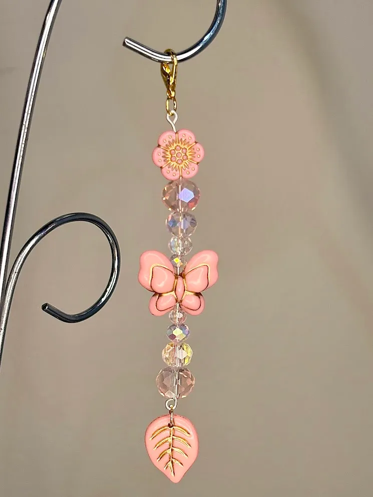 Spring butterfly keychain 2