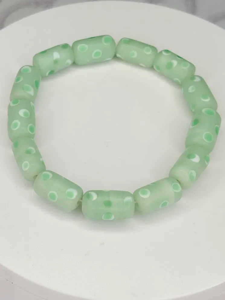 Mint pop bracelet — handmade bracelet by Beadiverse