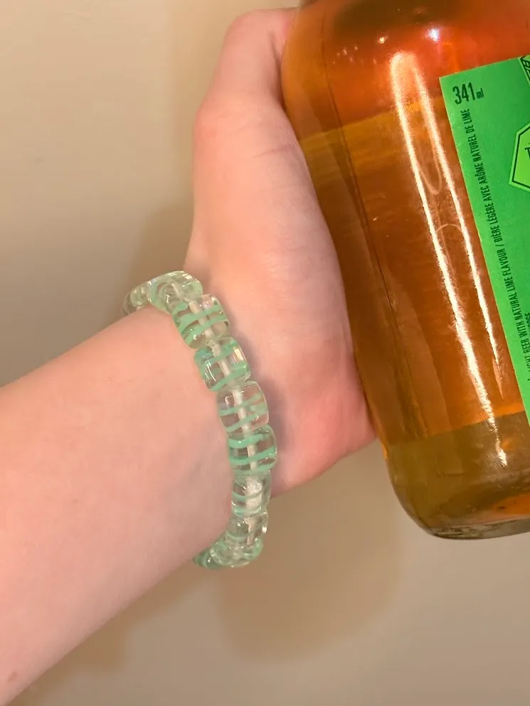Mint glass bracelet 2