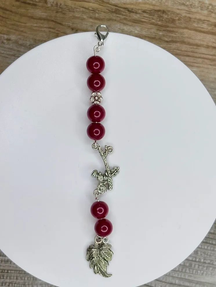 Berry forest keychain — handmade keychain by Beadiverse