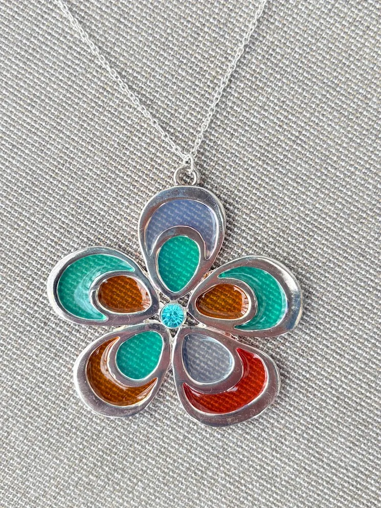 70s stained glass necklace V.2 2