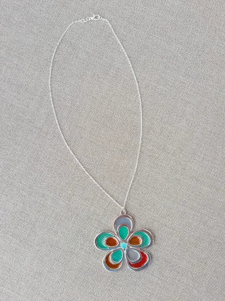 70s stained glass necklace V.2 3