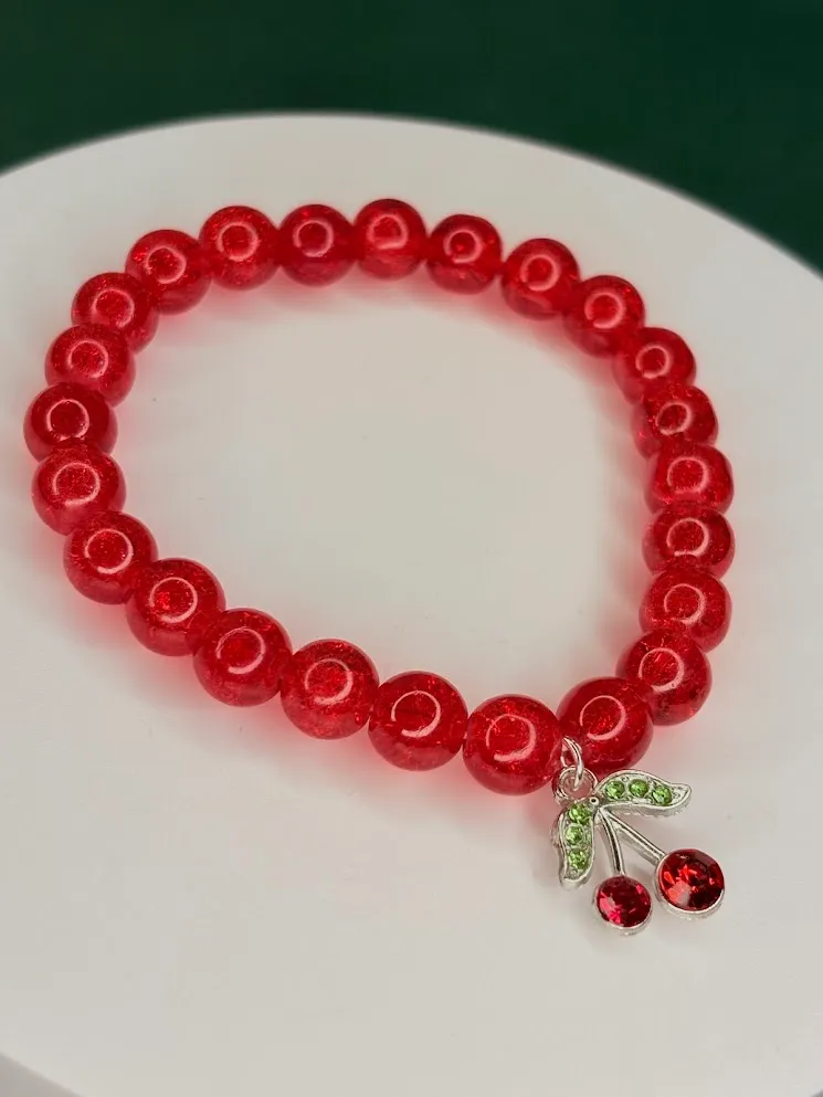 Cherry bomb bracelet — handmade bracelet by Beadiverse