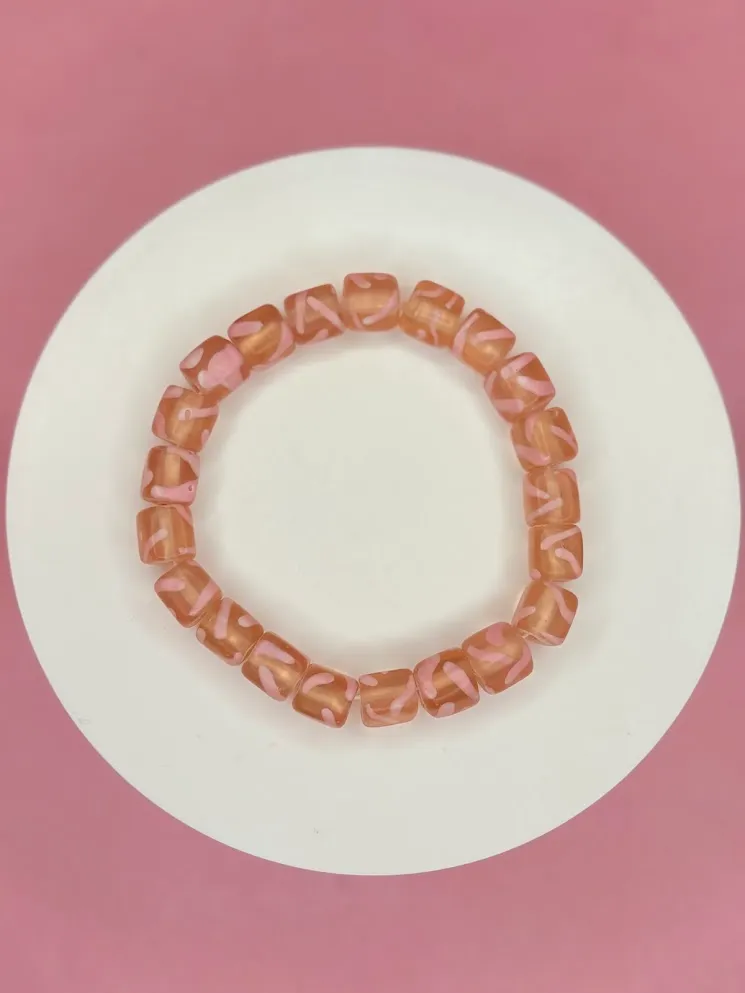 Peach drizzle bracelet 2