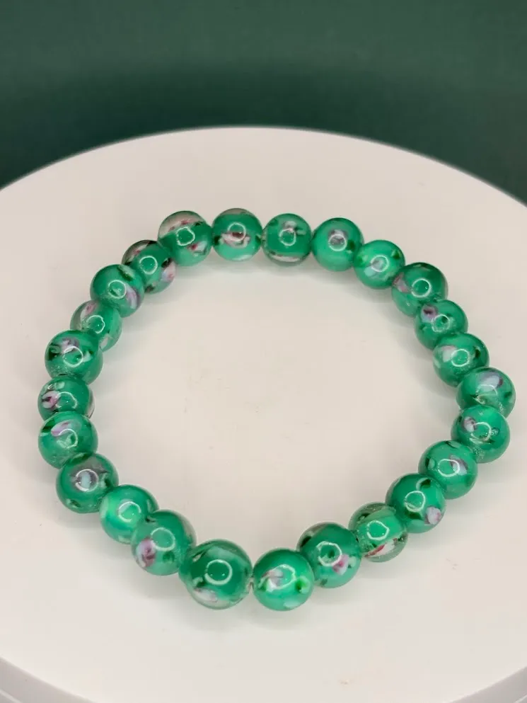 Green cherry blossom bracelet 2