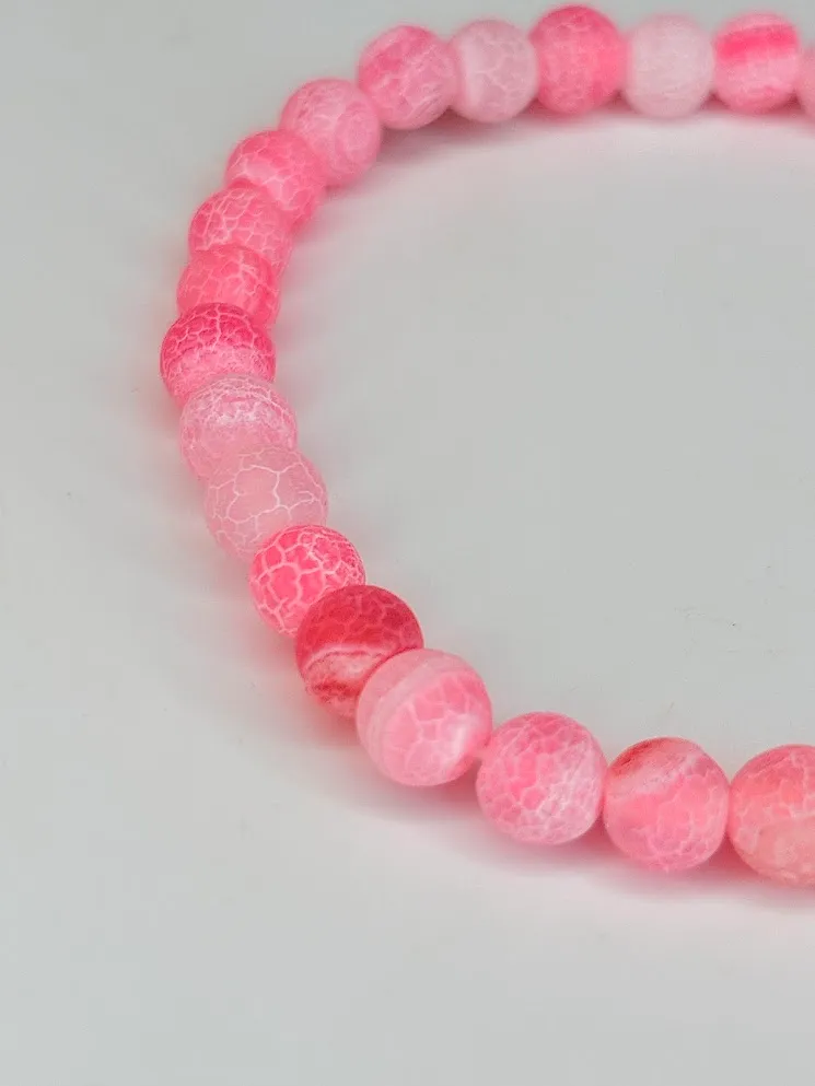 Bubblegum stone bracelet — handmade bracelet by Beadiverse