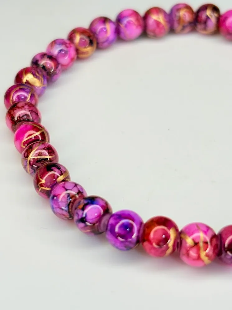 Berry nebula bracelet — handmade bracelet by Beadiverse