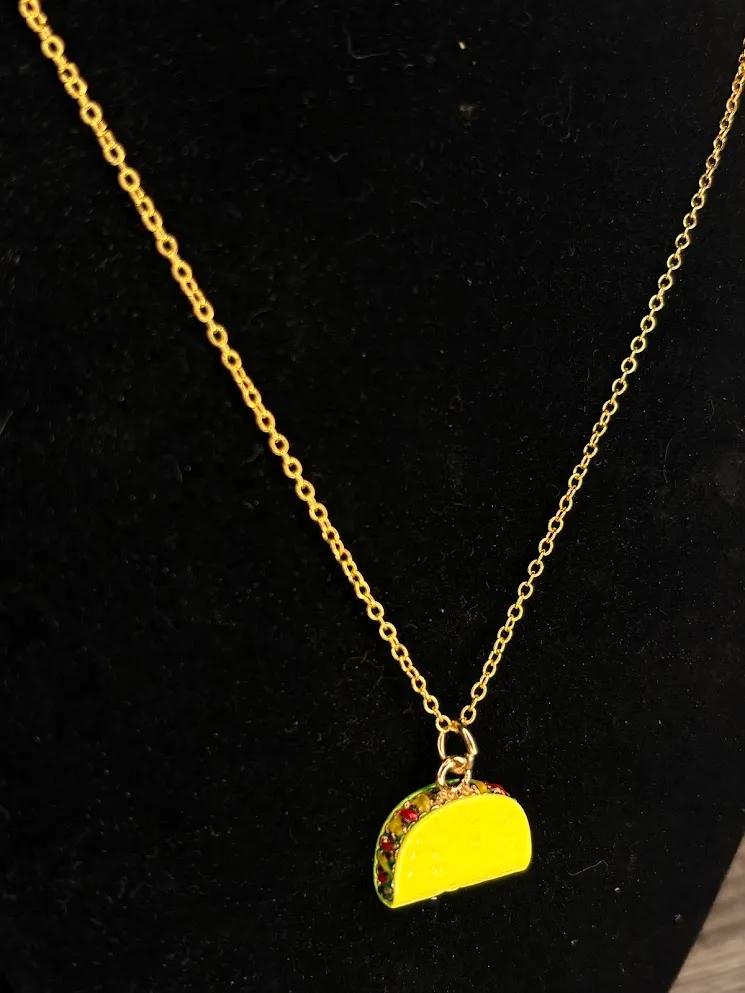 Taco tuesday necklace — handmade necklace by Beadiverse