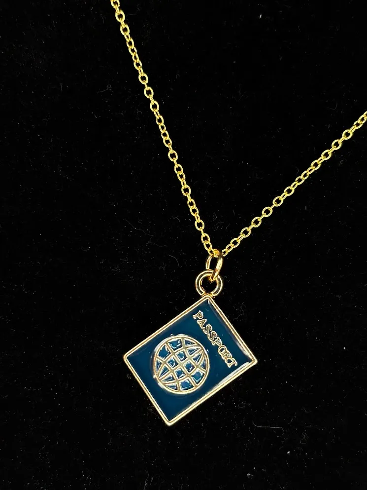 Passport necklace — handmade necklace by Beadiverse
