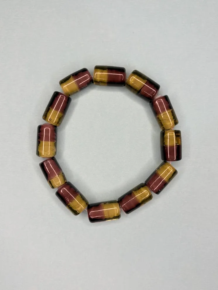 Lemon plum pill bracelet — handmade bracelet by Beadiverse