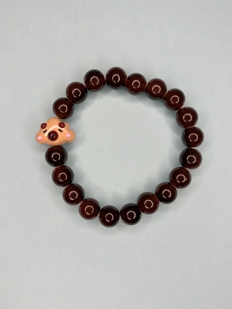 Capybara bracelet — handmade bracelet by Beadiverse