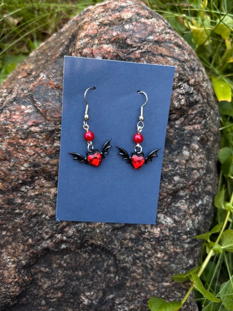 Drive me batty earrings — handmade earrings by Beadiverse
