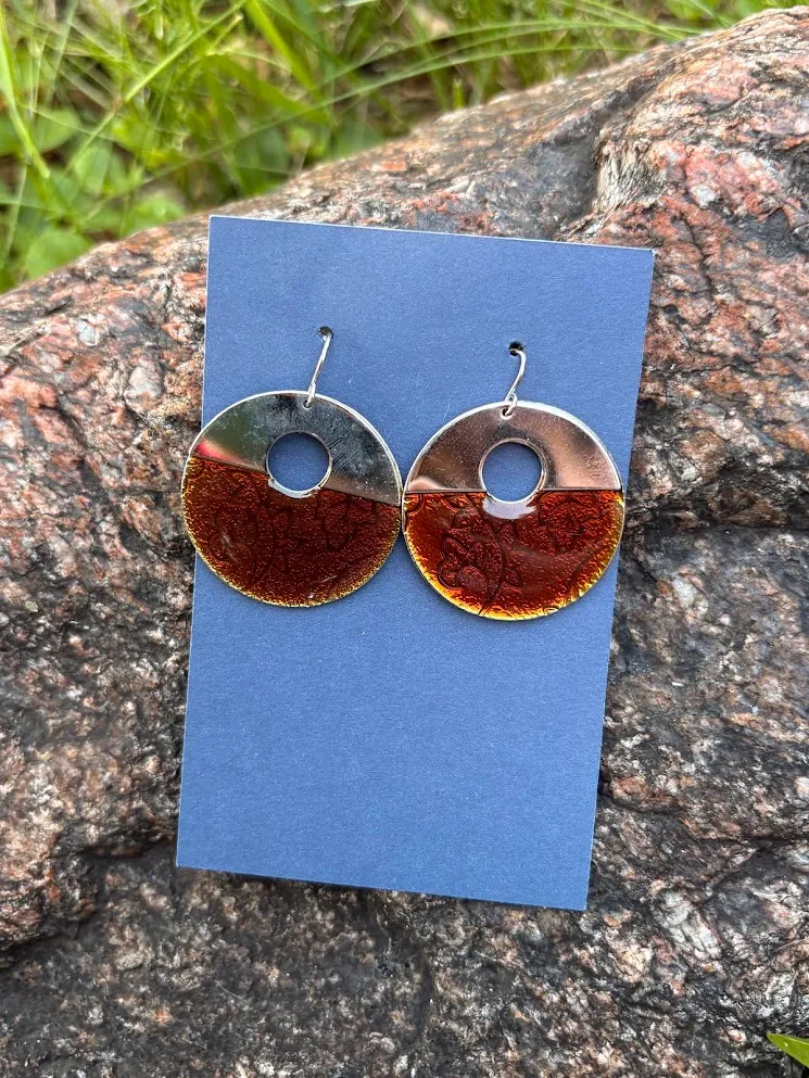 Autumn ember earrings — handmade earrings by Beadiverse