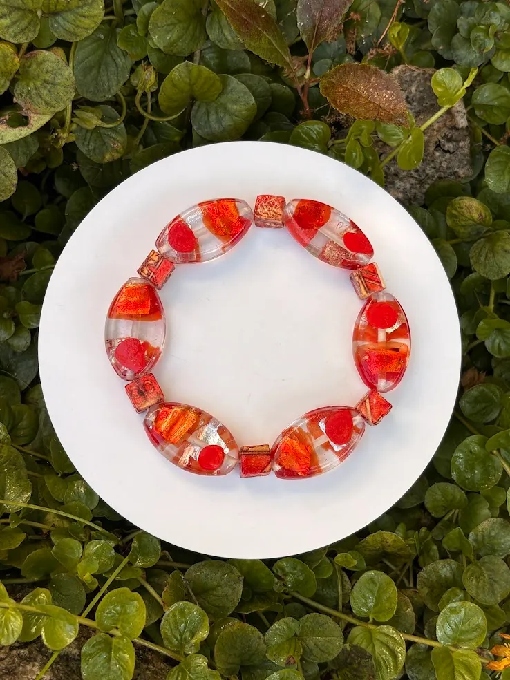 Fireglass bracelet — handmade bracelet by Beadiverse