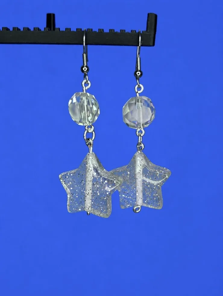 Crystal star earrings V.1 — handmade earrings by Beadiverse