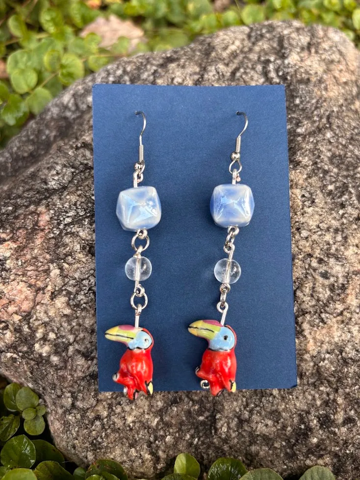 Toucan Do It earrings — handmade earrings by Beadiverse