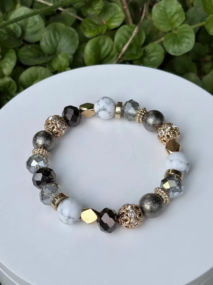 Marble luxe bracelet — handmade bracelet by Beadiverse