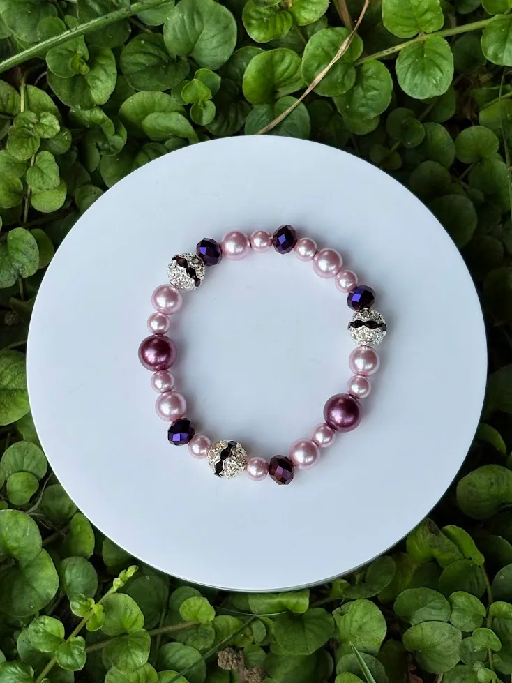 Purple reign bracelet — handmade bracelet by Beadiverse