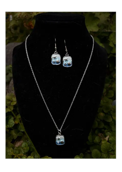 Crystal sea set — handmade set by Beadiverse
