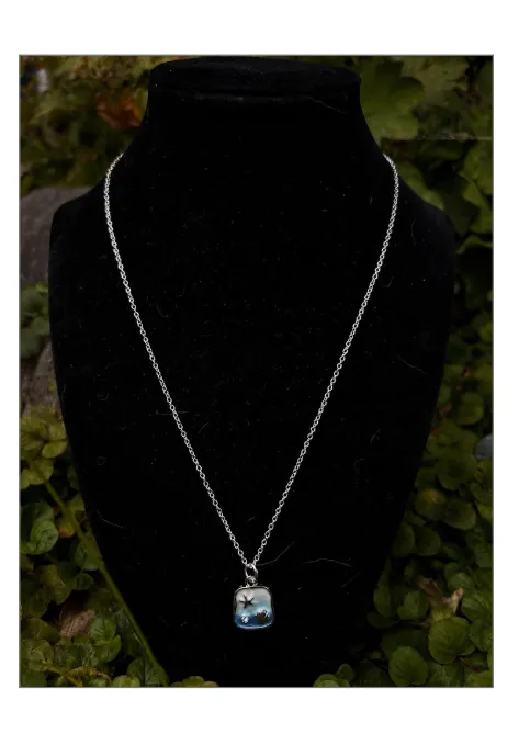Crystal sea necklace — handmade necklace by Beadiverse