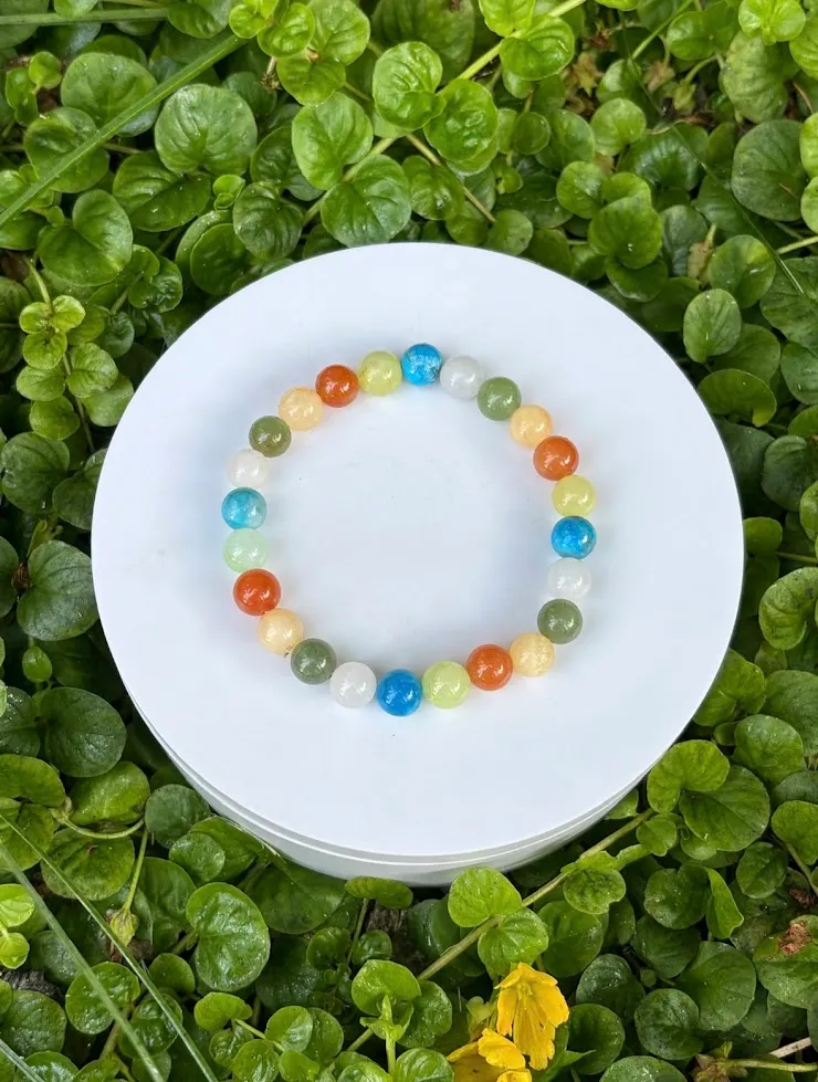Stone fruit punch bracelet — handmade bracelet by Beadiverse