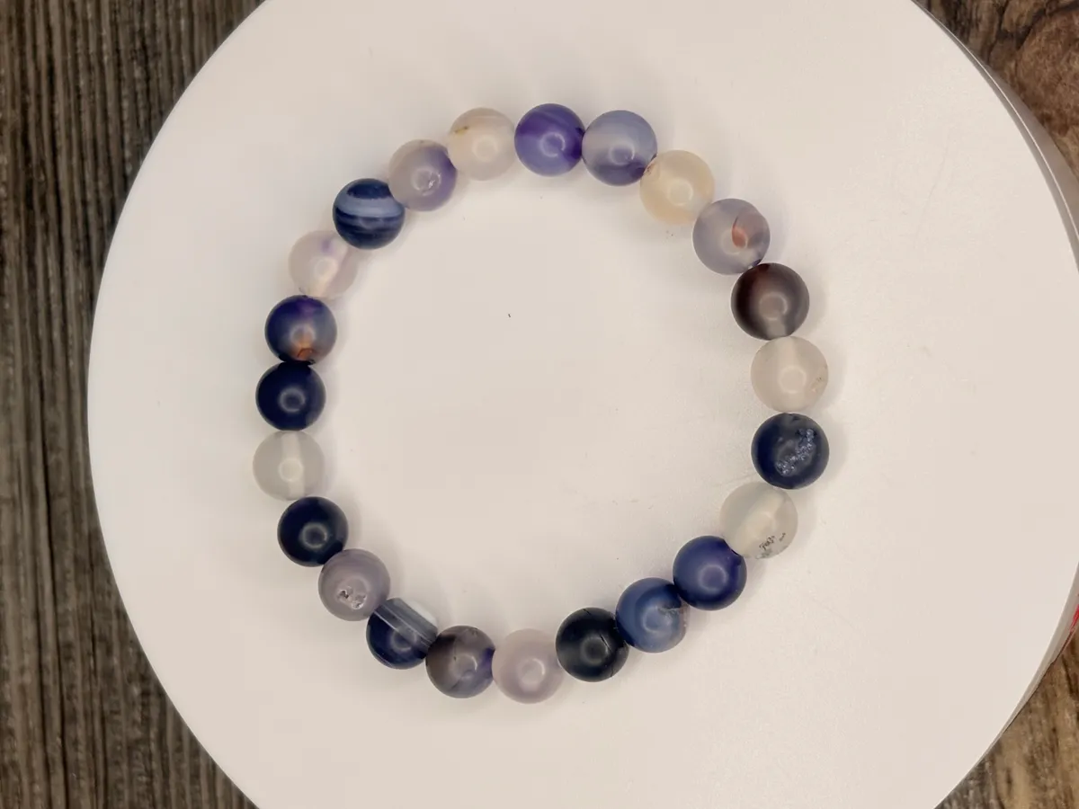 Mixed purple stone bracelet — handmade bracelet by Beadiverse