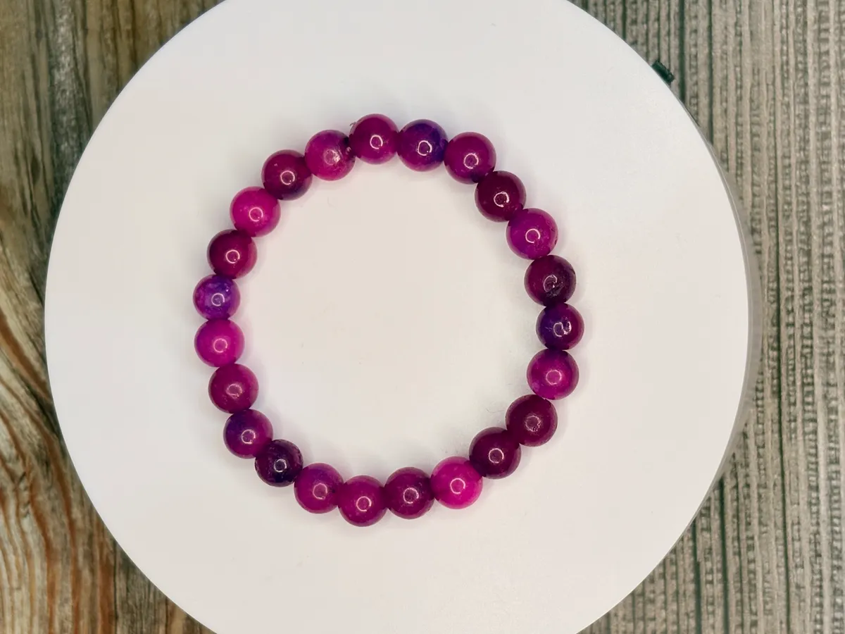 Purple stone bracelet — handmade bracelet by Beadiverse
