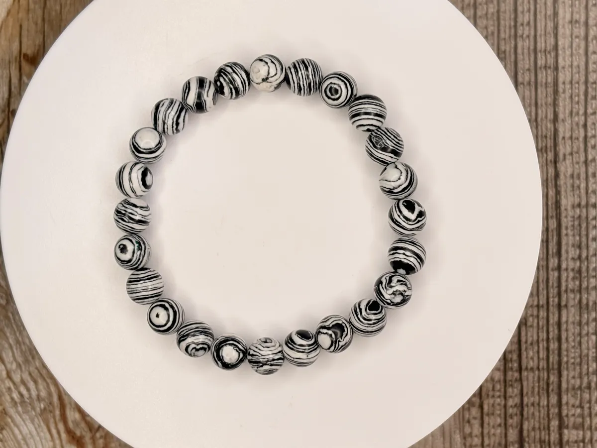 Zebra bracelet — handmade bracelet by Beadiverse