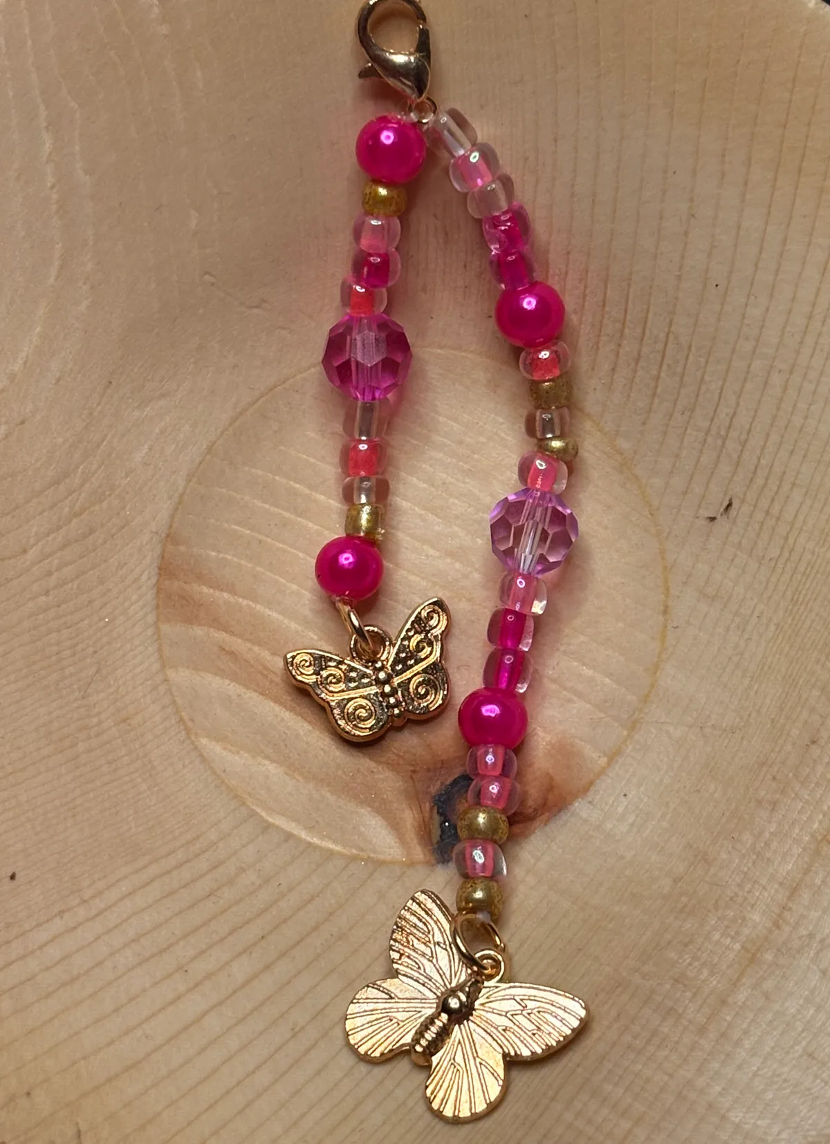  Butterfly keychain — handmade keychain by Beadiverse