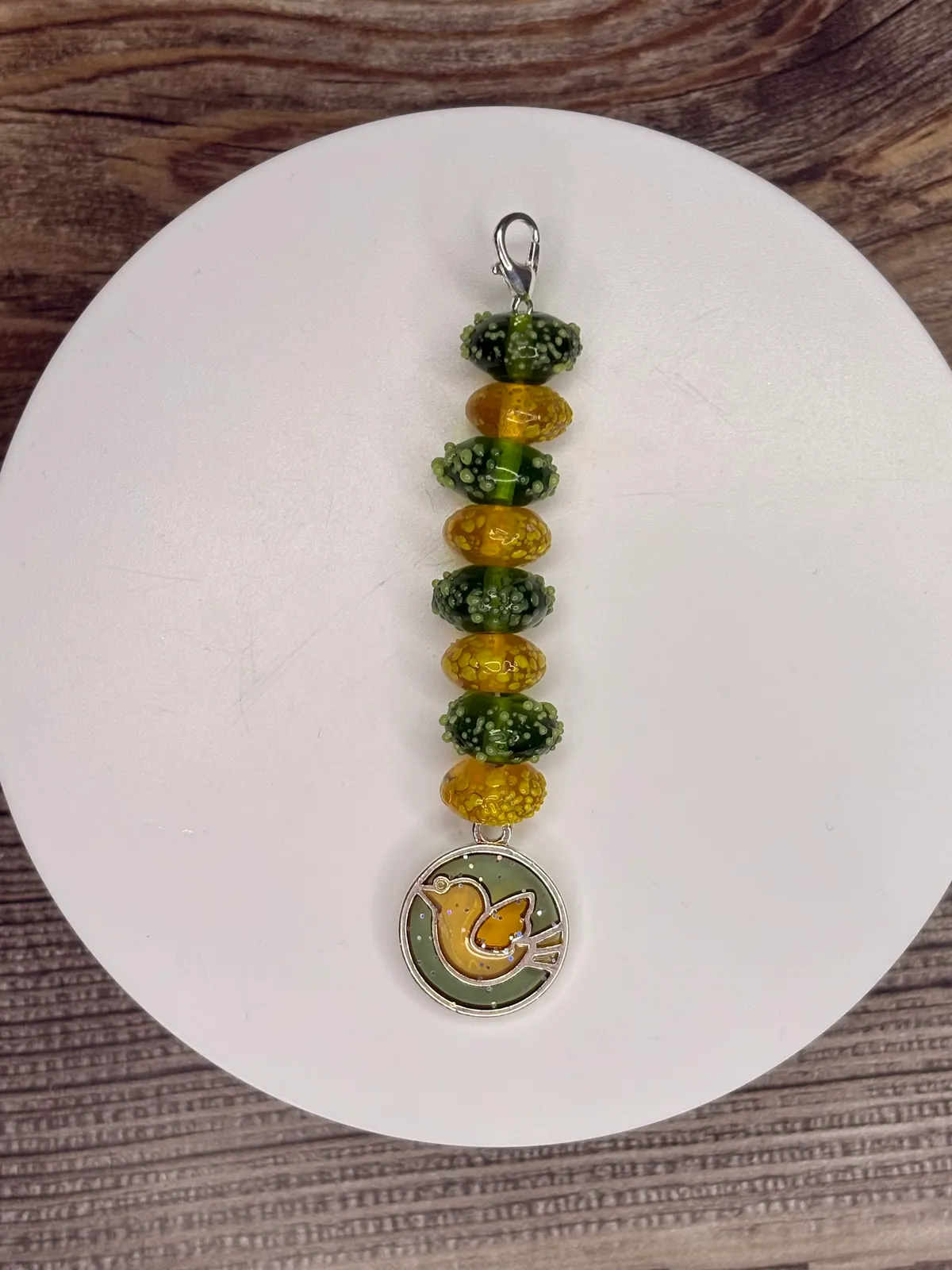 Little birdie keychain — handmade keychain by Beadiverse